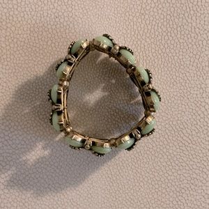 JCrew Art Deco inspired jade bracelet